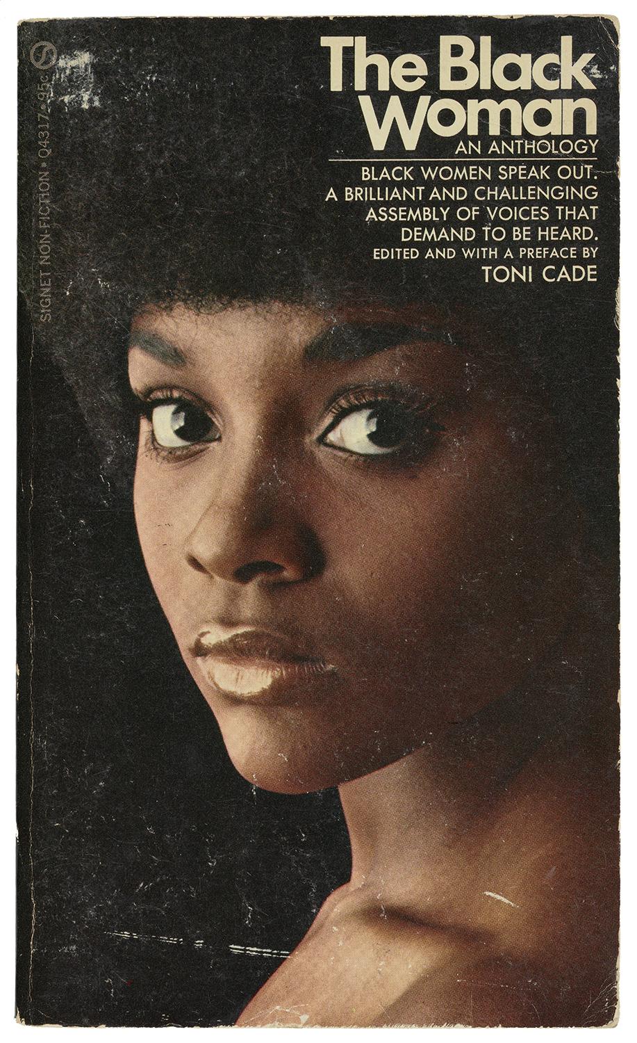 Cover of "The Black Woman: An Anthology" with an image of a woman.