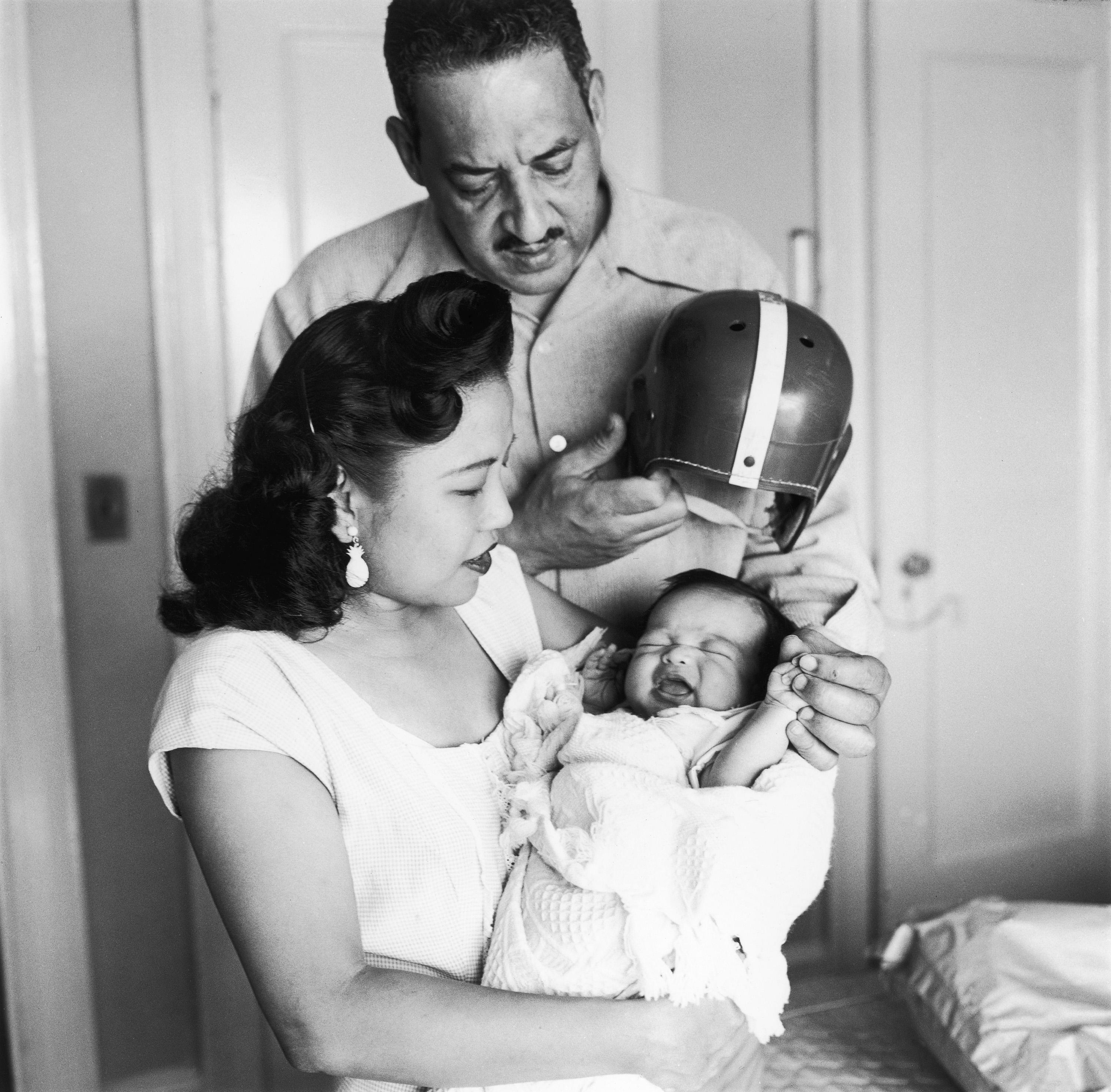 Black and white image of Thurgood and Cissy Marshall
