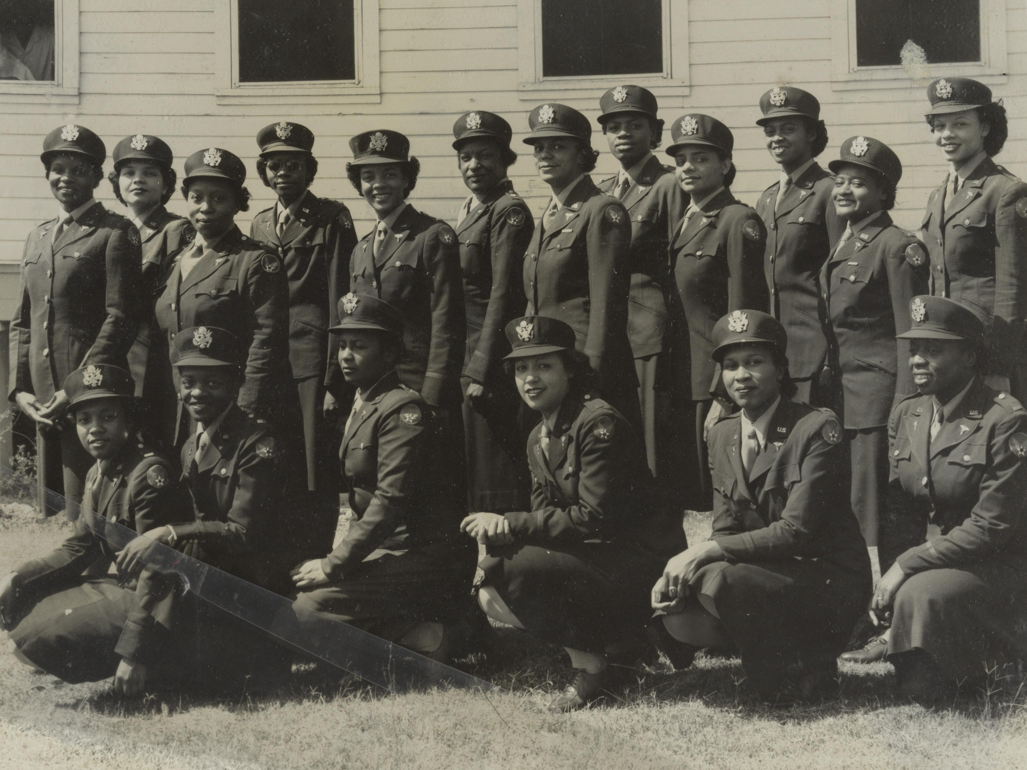 Portrait of army nurses at Tuskegee Army Air Field.