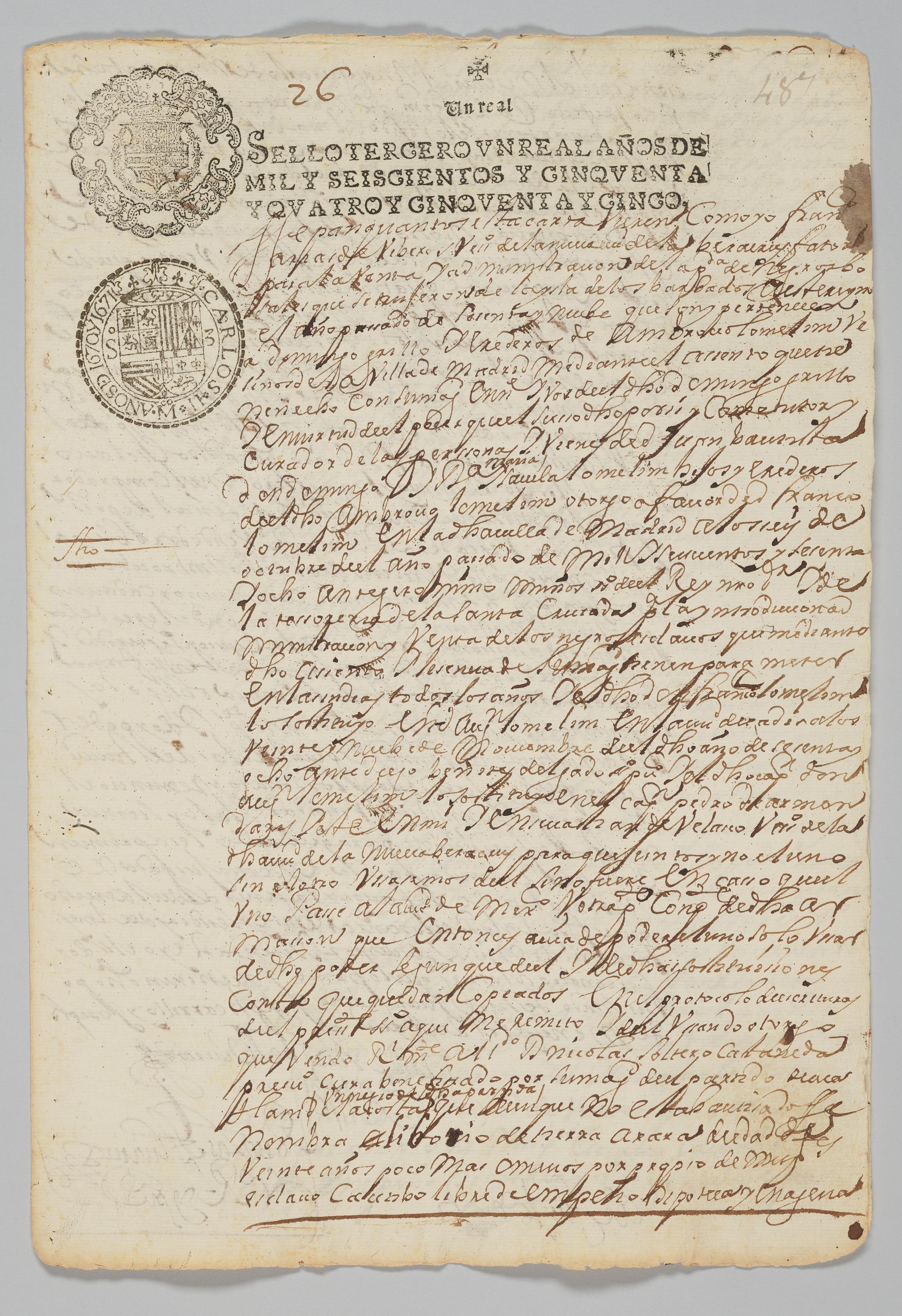 A four page Spanish language manuscript handwritten in ink describing the sale of two enslaved men in colonial New Spain’s Ciudad de Los Angeles (today Puebla, Mexico).