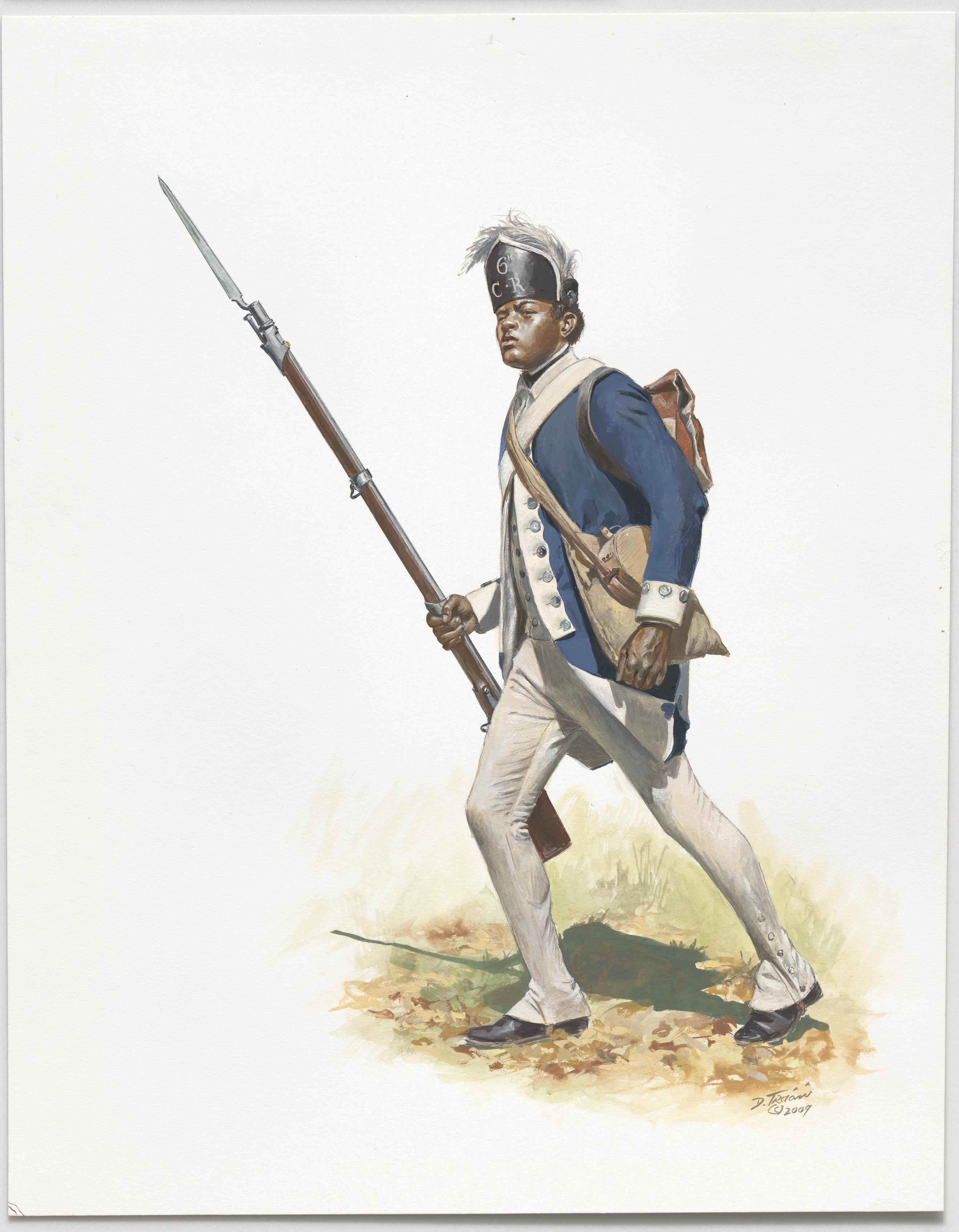Terry James Art & Frame Painting of a Revolutionary War soldier 2009
