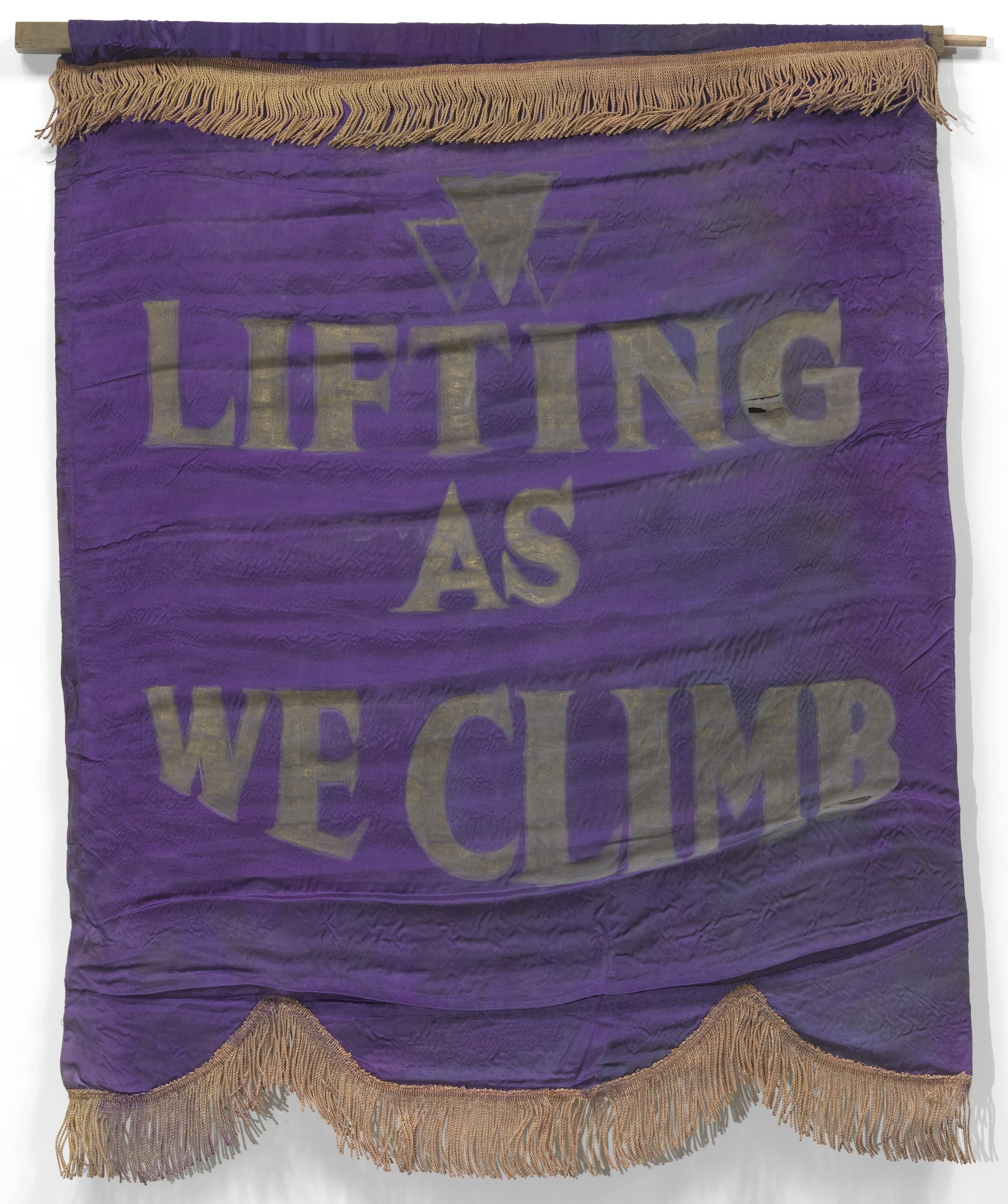 Banner with motto of the National Association of Colored Women's Clubs