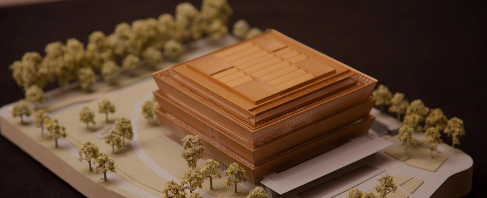 Early architectural model of the museum building
