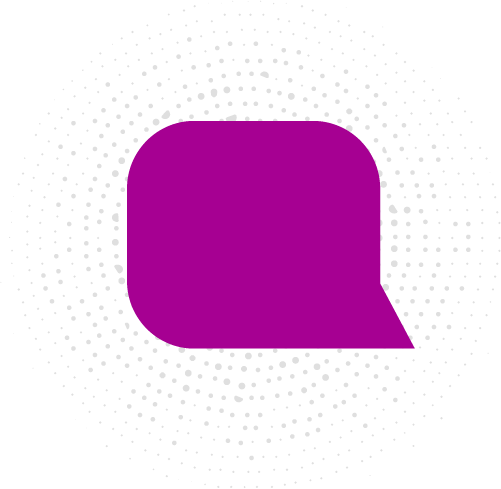 purple bubble think icon