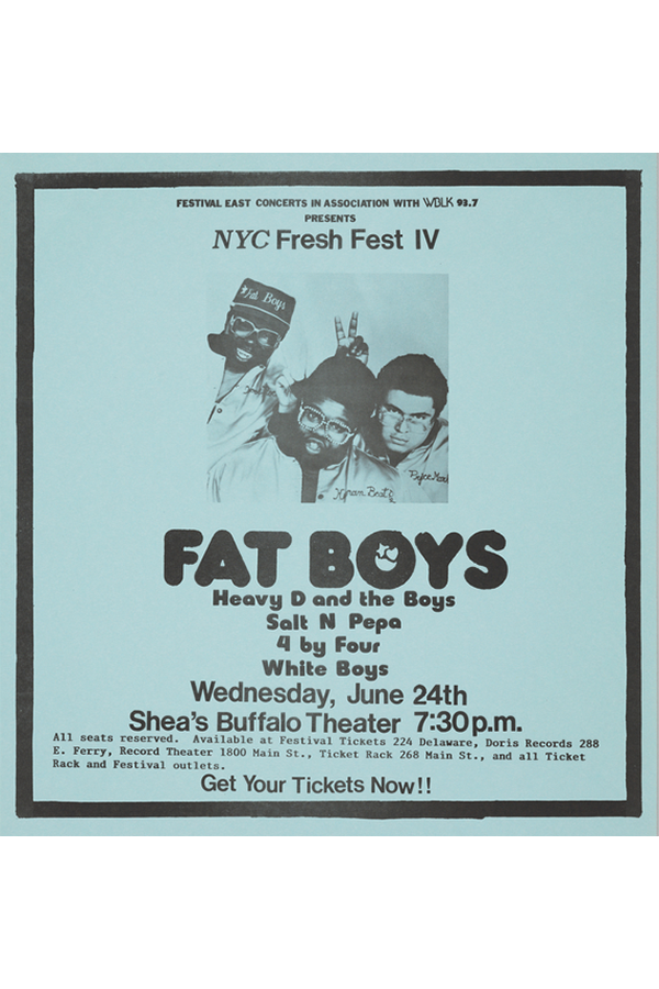 Flier for NYC Fresh Fest IV in Buffalo NY w/ headliners the Fat Boys.
