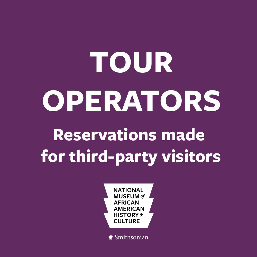 Square purple background with the text 'Tour Operators - Reservations made for third party visitors'