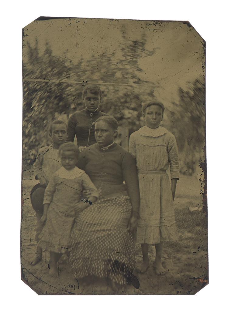 Tintype of a Buffalo Soldier and his wife 