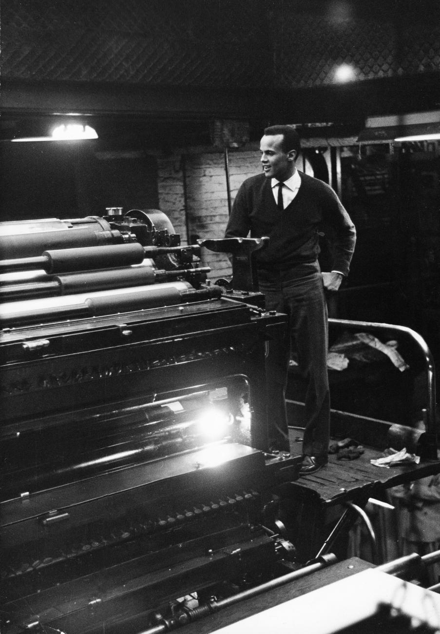 Actor Harry Belafonte poses for a photograph.