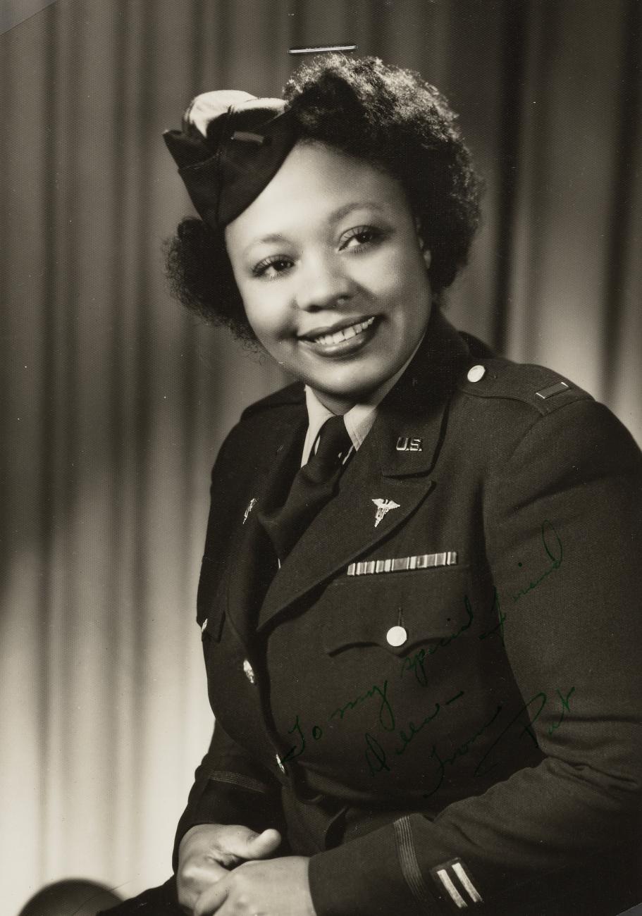 Portrait of an ANC nurse in uniform.