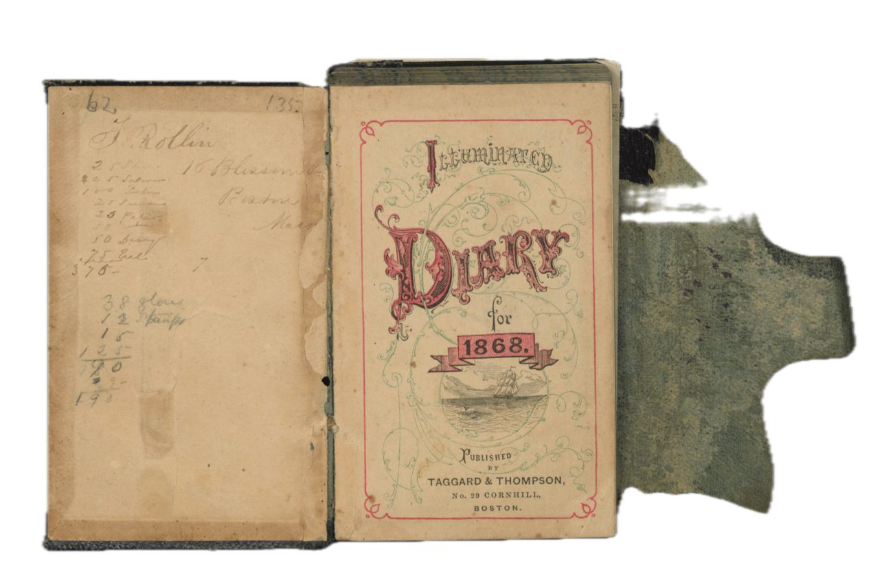 Personal diary of suffragist and author Frances Anne Rollin, written during the year 1868. 