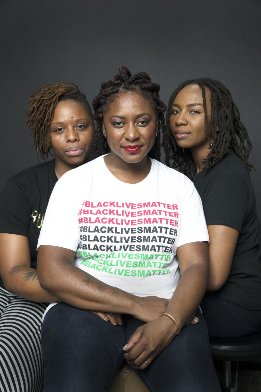 Picture of Patrisse Cullors, Alicia Garza, and Ayọ (formerly Opal) Tometi