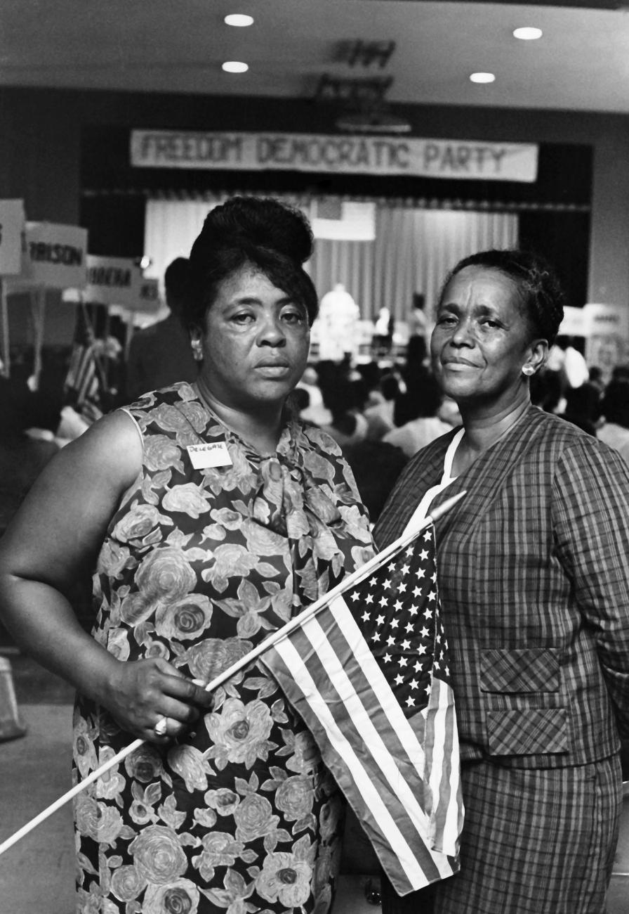 Fannie Lou Hamer and Ella Baker at the Mississippi Freedom Democratic Party state convention, Jackson, Mississippi, August 1964