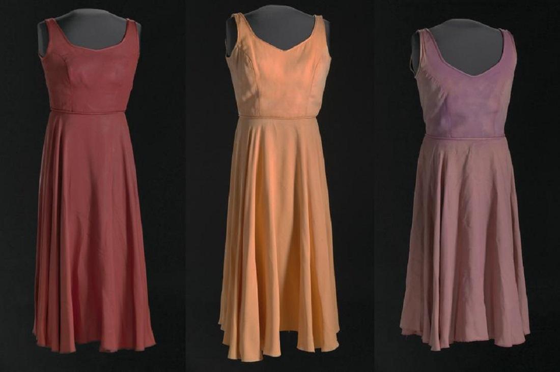 Costume dresses from, for colored girls… on Broadway, 1976-1978. Designed by Judy Dearing.