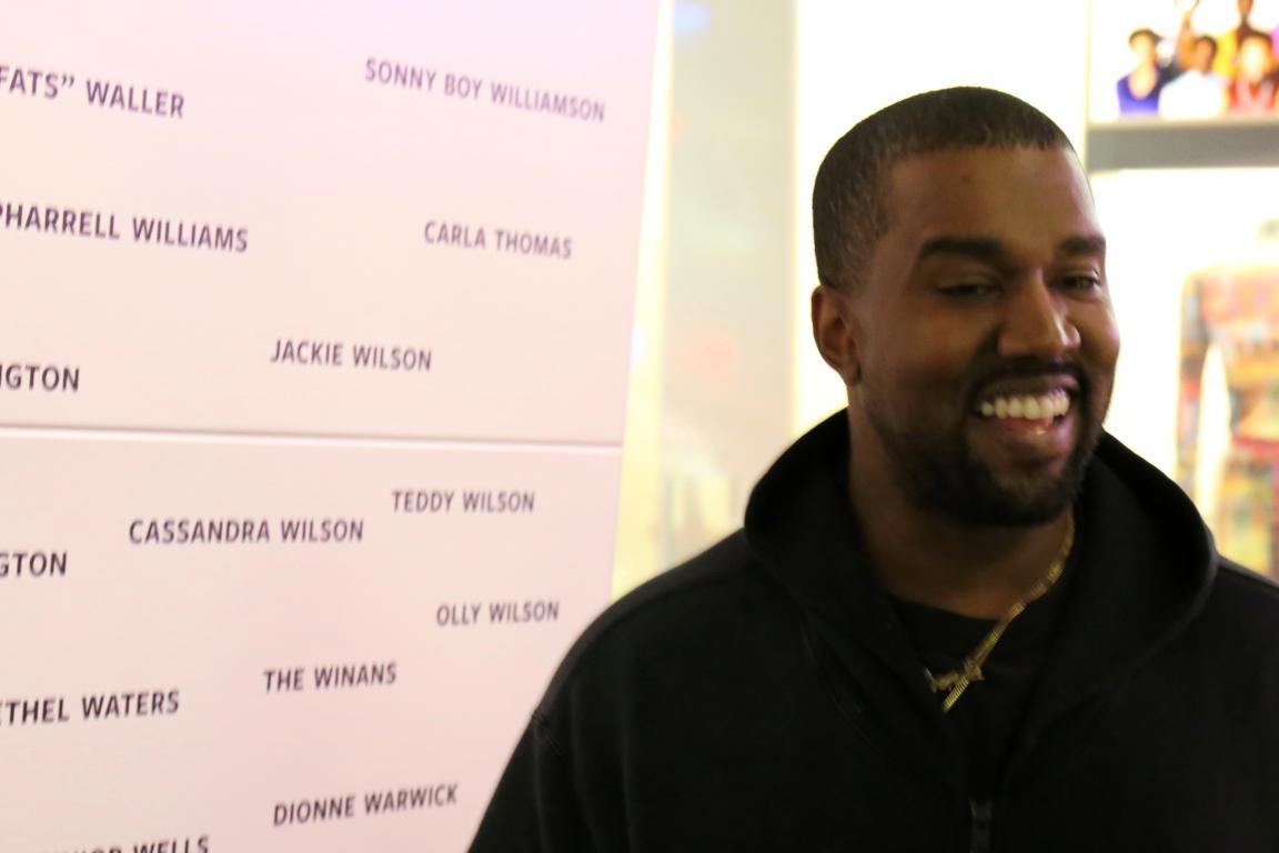 Kanye West visits the exhibition "Musical Crossroads"