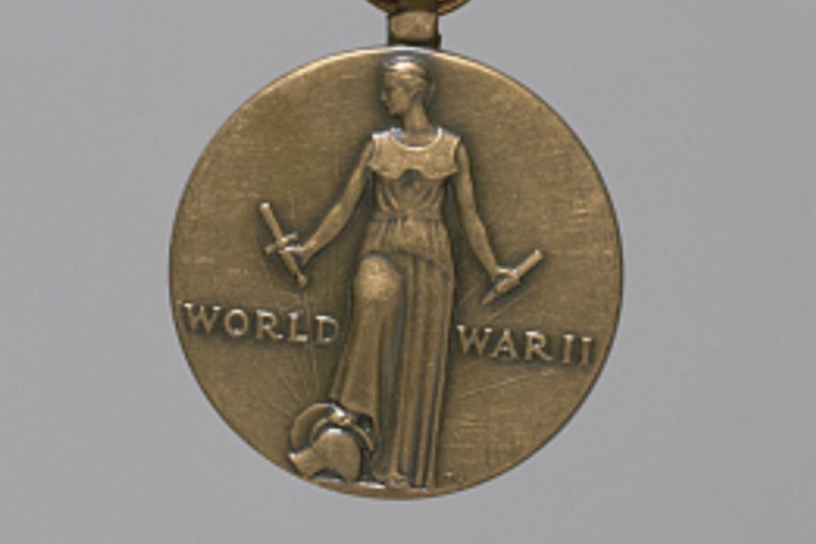 World War II Victory service medal awarded to Lorenzo DuFau