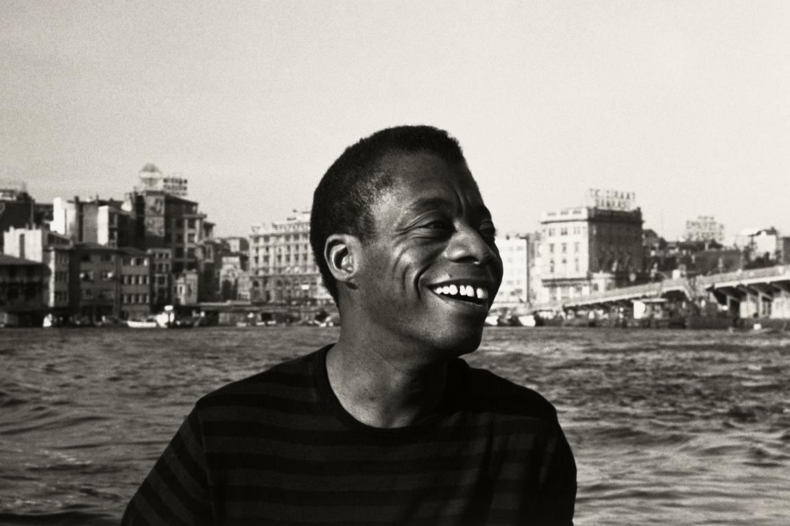 James Baldwin on a water taxi, crossing the Golden Horn, Istanbul 1965