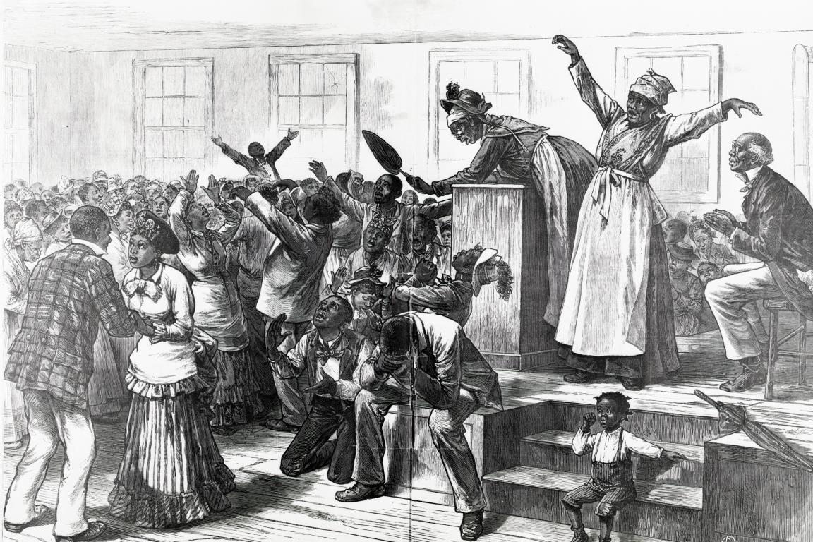 Illustration of Black Church Ceremony