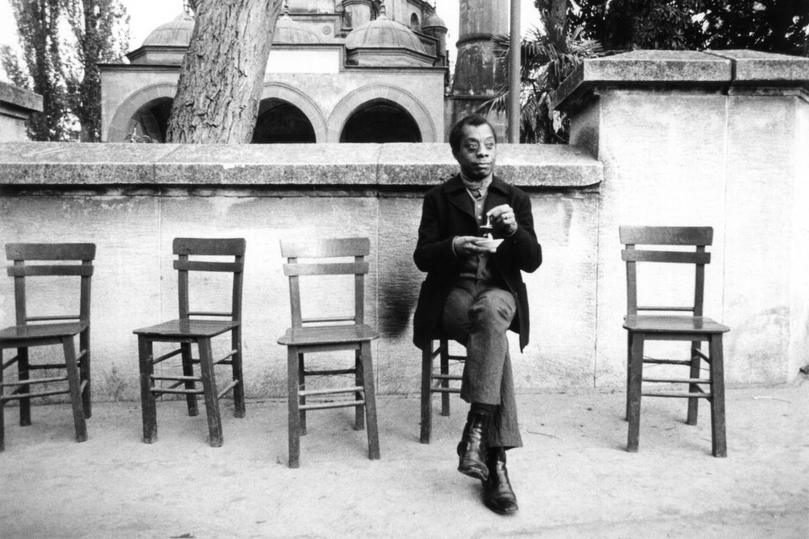Baldwin sits in Istanbul, Turkey ca. 1960. He lived in Turkey for a decade.