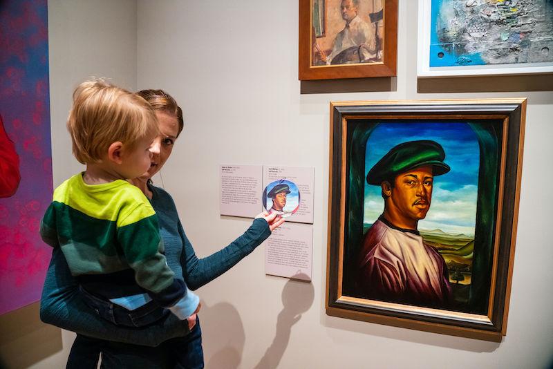Early childhood education program participants tour the Museum's Visual Arts gallery