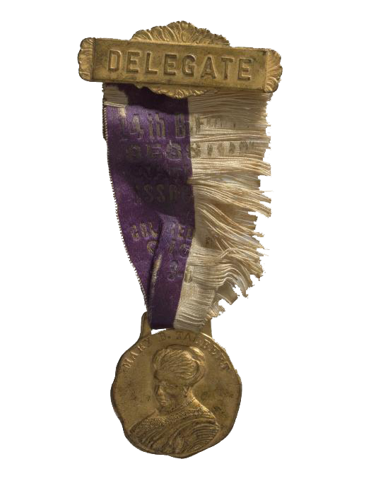 National Association of Colored Women's Convention Delegate's badge was worn by Mamie Williams