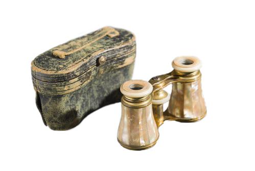 Opera glasses and case owned by Mary Church Terrell.