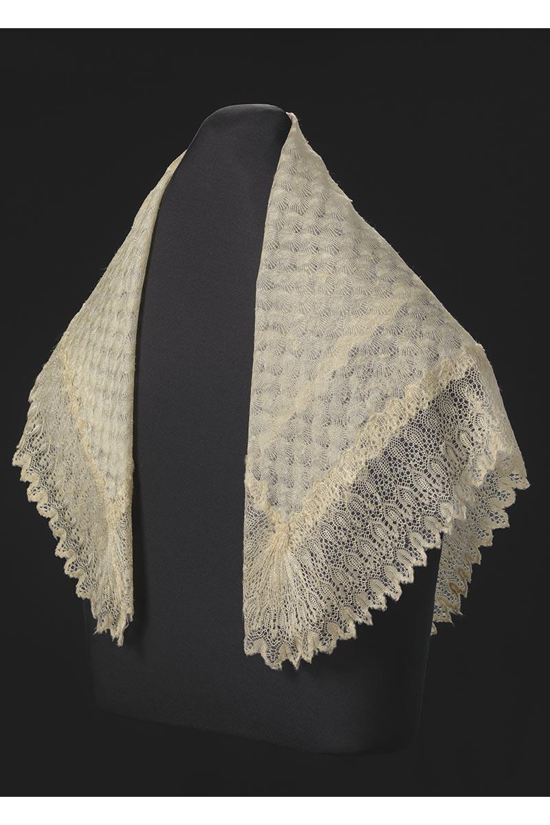 Silk lace and linen shawl given to Harriet Tubman by Queen Victoria, ca. 1897