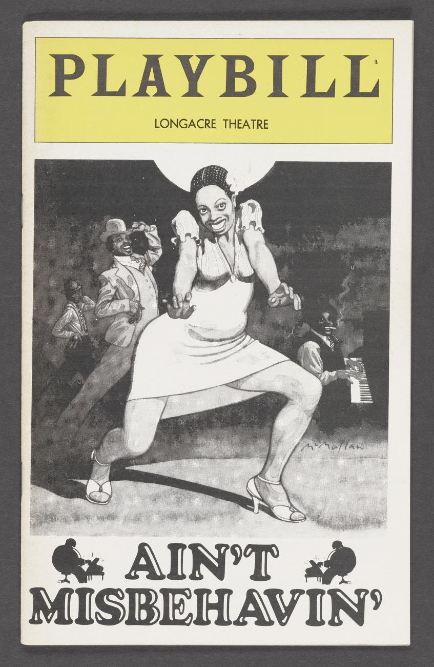 Cover of a playbill for Ain't Misbehavin