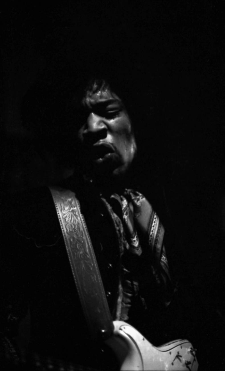 James Marshall “Jimi” Hendrix performing with his band the Jimi Hendrix Experience, 1968