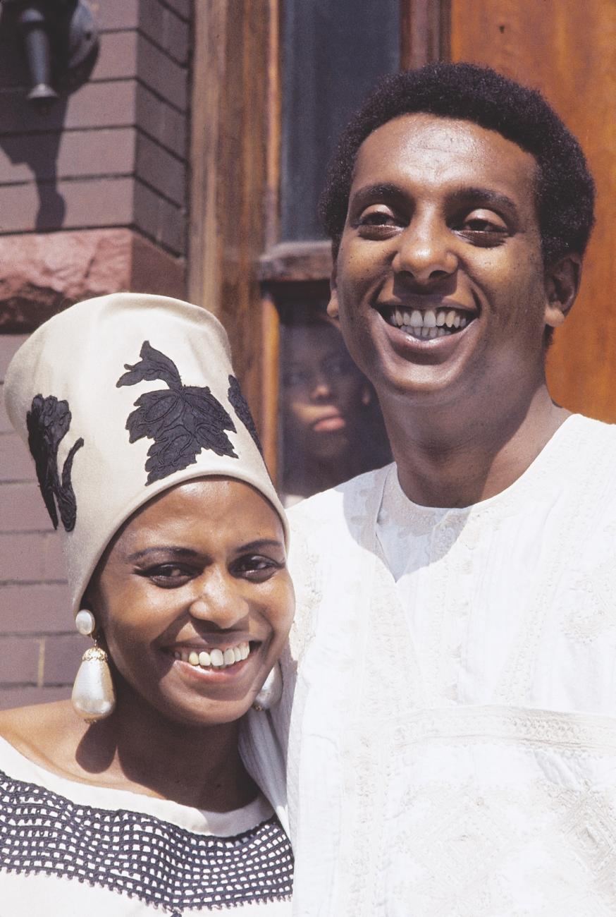 Miriam Makeba and Stokely Carmichael after their May wedding, 1968