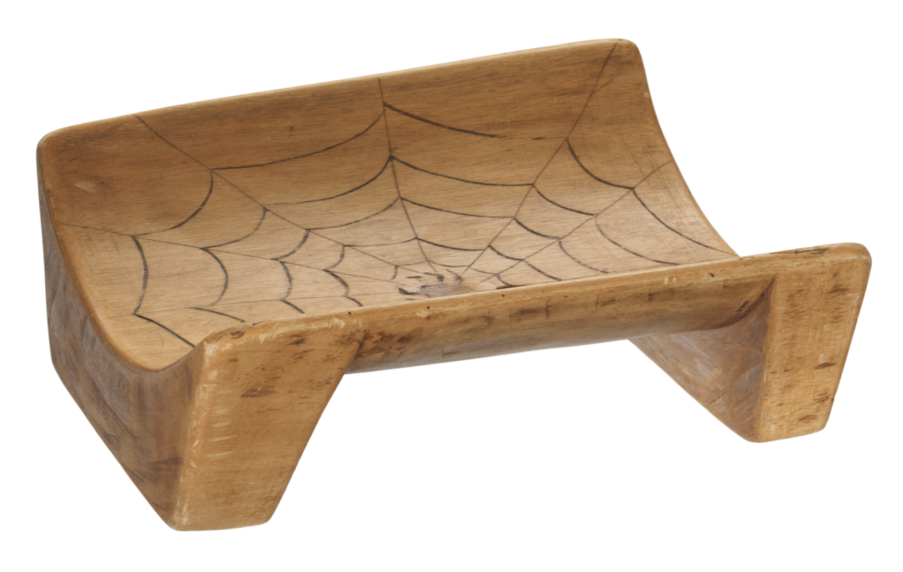 Boat seat with spider web design from Ecuador, early 20th century