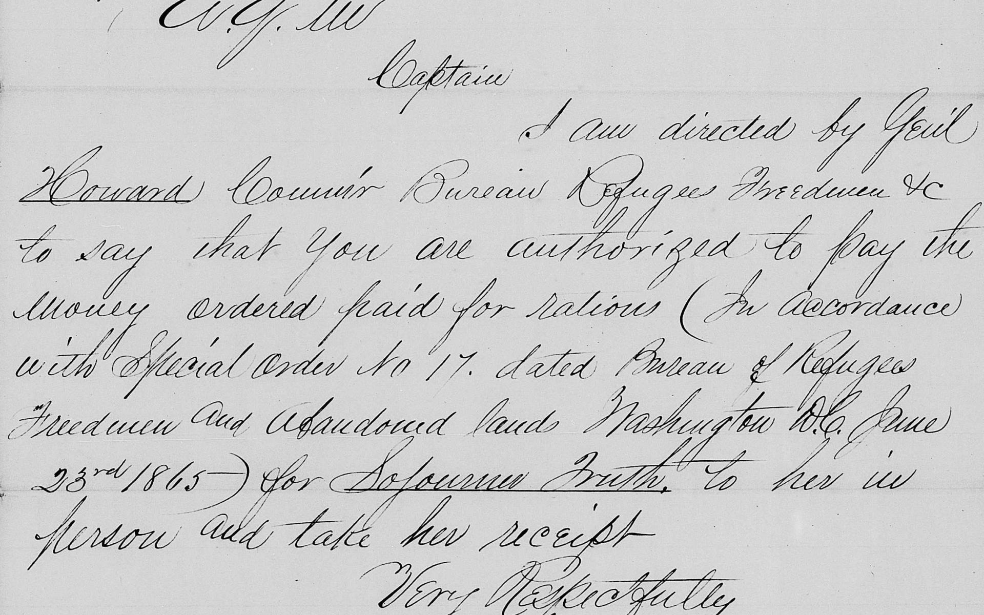 a Freedmen's Bureau document.