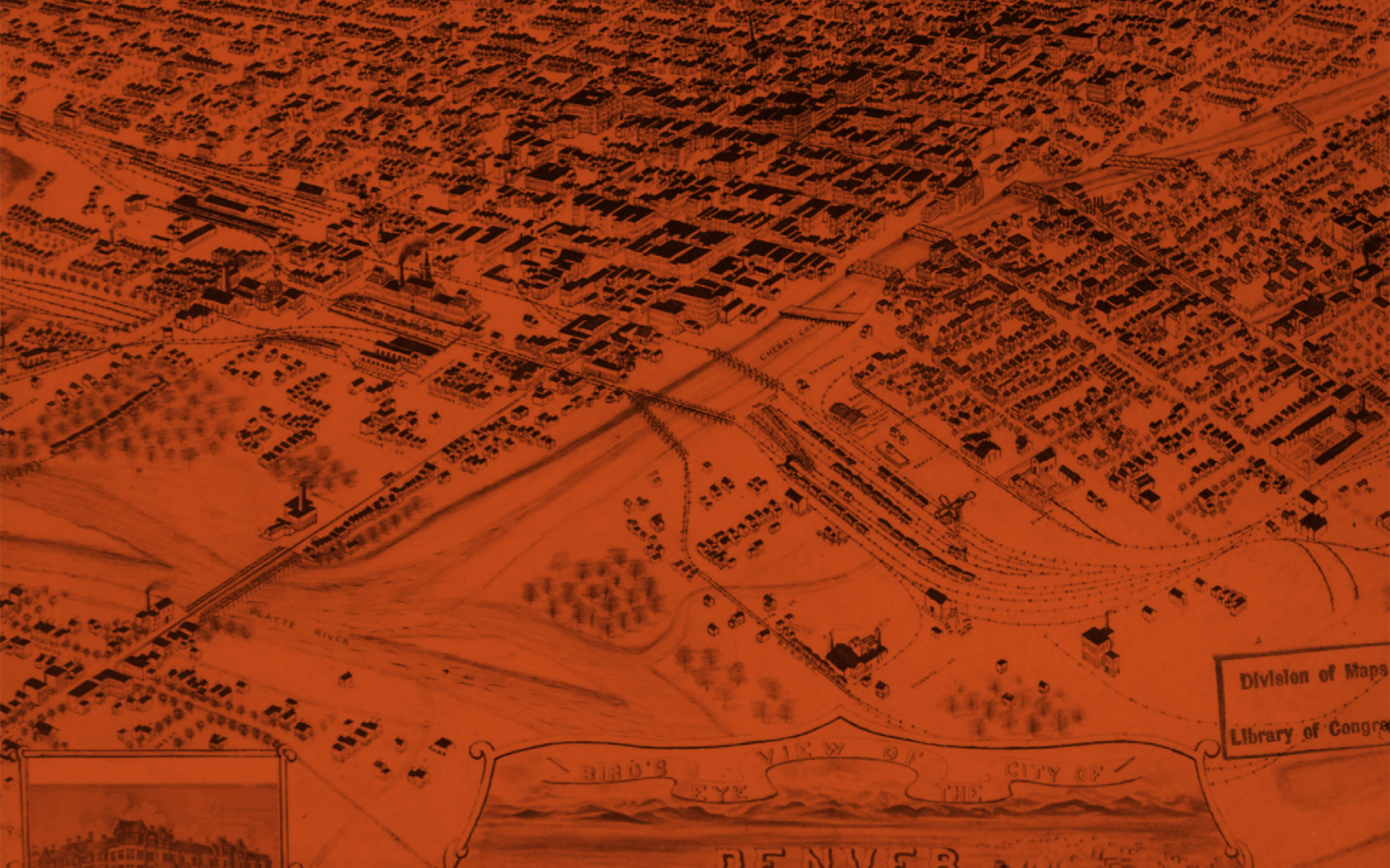 archival map of Denver
