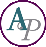 Atlantic Philanthropies logo. white circle containing a green letter A and gray letter P.